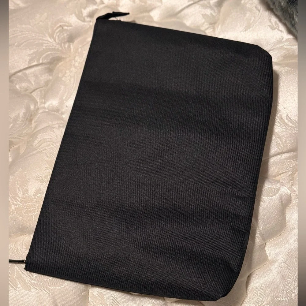 15” Black Canvas Padded Laptop & Tablet Sleeve Case Travel Bag